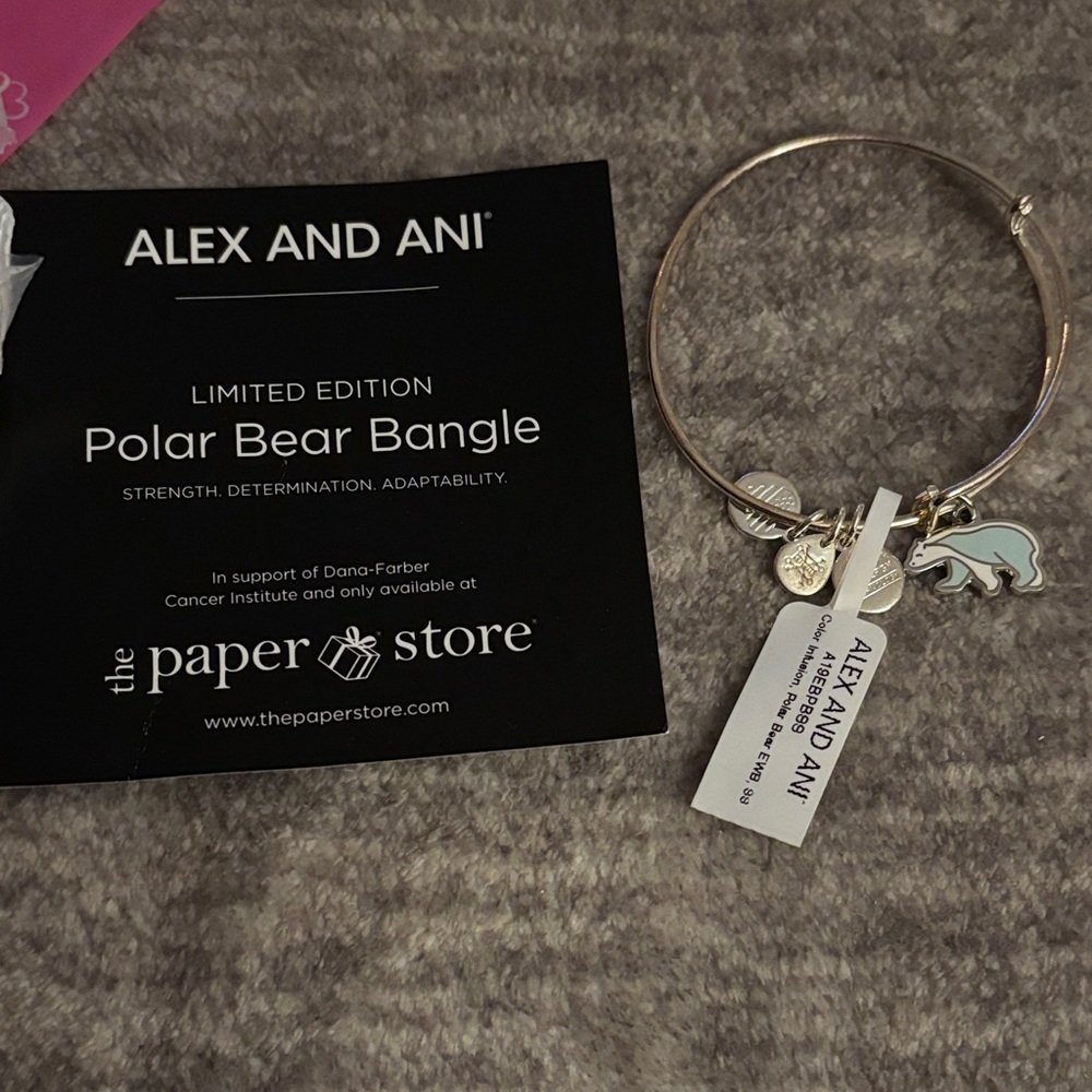 Alex and Ani Silver Polar Bear Charm Bracelet